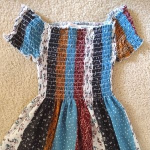 Womens Shasa High Low Smocked Off-Shoulder Dress Size XS/S